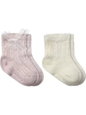 Gray Line Gry Fiyonklu Penye Soket Çorap 2li 10149 Lila Nel1