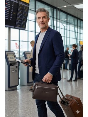 Pierre Cardin Erkek El Portföy Çantası Clutch Kahverengi 01PC001179-F-KH