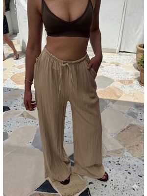 Die&More Belden Bağcıklı Yazlık Keten Pantolon