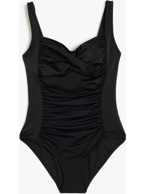 Koton Kalp Yaka Drape Detaylı Mayo