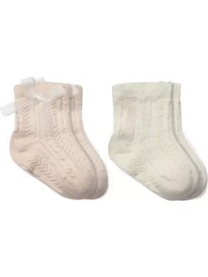 Gray Line Gry Fiyonklu Penye Soket Çorap 2li 10149 Somon Nel1