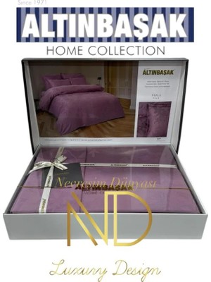 TeknoKapsül Jakarlı Saten Çift Kişilik Nev Takımı Perle Puce