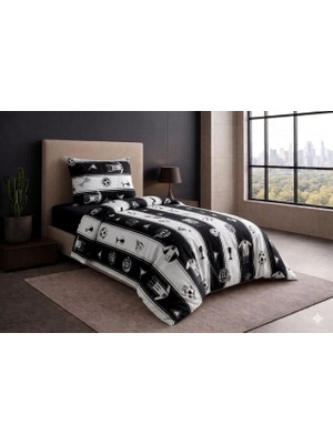 Uykulife Home Collection Uykulife  Taraftar Desen Modern Tek Kişilik Nevresim Takımı