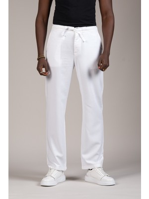 Akçaylar Lyocell Kumaş Beli Lastikli ve Iplikli Yazlık Baggy Pantolon