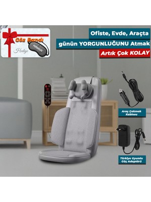 Relaxus Rlx50 3D Shiatsu Masaj Koltuğu Minderi Isıtmalı Titreşimli Sırt Bel Omuz Ofis Cihazı