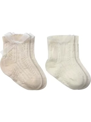 Gray Line Gry Fiyonklu Penye Soket Çorap 2li 10149 Bej Nel1