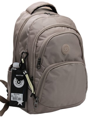 Bevitton Okul Çantası Su Geçirmez Kumaş Okul Sırt Çantası 2100 Vizon