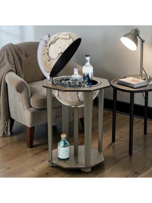 Zoffoli Dünya Bar Z980TAUPE Dekoratif Dünya Küre Bar 56X56X100 cm