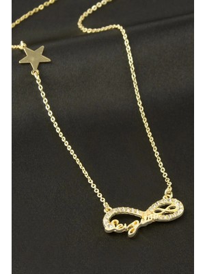 MidasTech Sevgilim Yazılı Sonsuzluk Şans Kolye Nemere