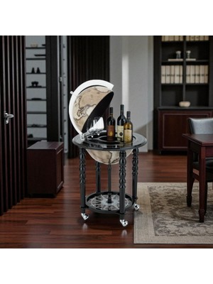 Zoffoli Dünya Bar Z928-NOIR Dekoratif Dünya Küre Bar 58X58X93 cm