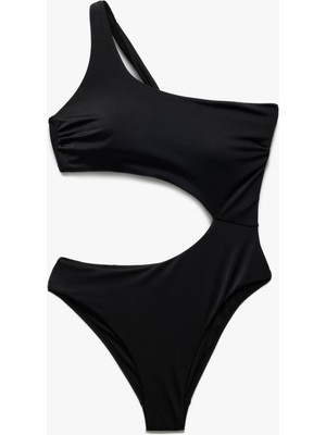 Koton Hafif Destekli Asimetrik Tek Omuz Mayokini