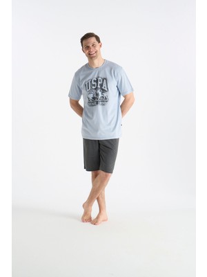 U.S. Polo Assn. 26Y Erkek Mavi Şort Takım