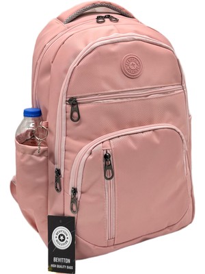 Bevitton Okul Çantası Suya Dayanıklı Kumaş Unisex Pudra Okul Sırt Çantası 1700