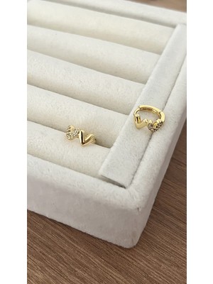 PremiumPort Altın Kaplama Kalpli Çocuk Küpesi, Şık ve Rahat Takı Seçeneği