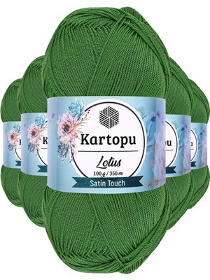 Royaleks Group 5 Adet Lotus Bikini Büstiyer Bluz Örgü Ipi  K486 Çam Yeşili
