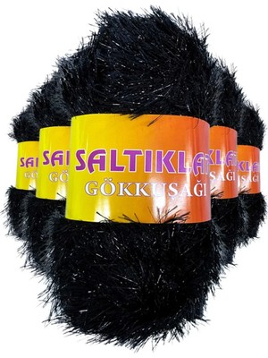 Royaleks Group 5 Adet Gökkuşağı El Örgü Ipi Yünü Siyah