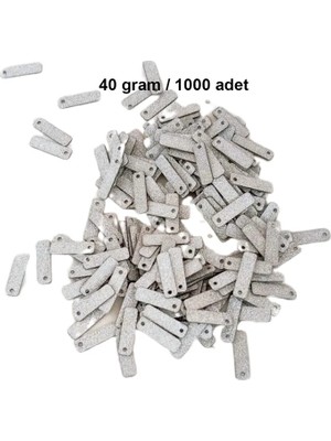 Royaleks Group Mat Beyaz 15 x 5 mm Dantel Oya Yazma Halhal Abiye Lazer Kesim Pul 1000 Adet / 40 Gram