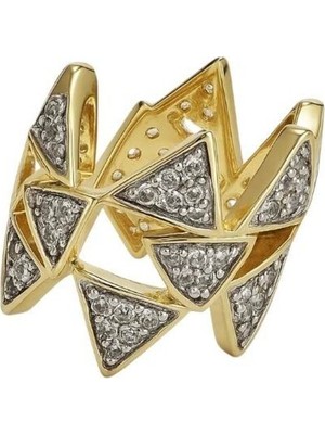 PremiumPort Modern Geometrik Ear Cuff, Şık ve Trend Tasarım, Ayarlanabilir Fit