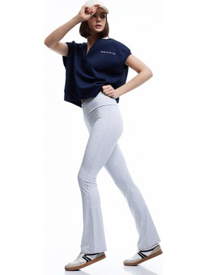 Koton Pamuk Karışımlı Ispanyol Paça Spor Tayt