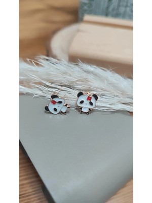 PremiumPort Sevimli Çelik Panda Kız Çocuk/bebek Küpesi, Sağlıklı ve Güzel Tasarım