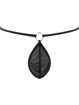 Pileli Store Tegan Fantezi Siyah Transparan Halkalı Tül Erkek String Seksi Erkek Iç Çamaşırı TG274610