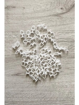 Royaleks Group Dikmeli Sistem 75 Adet Tül ve Perde Düğmesi Sağlam Korniş Halkası