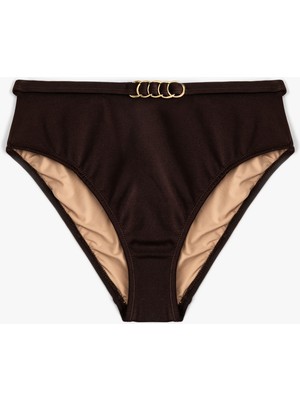 Koton Aksesuar Detaylı Parlak Yüksek Bel Toparlayıcı Bikini Altı