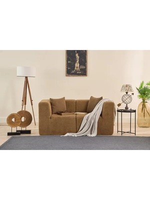 Vivense Raks Moduler Sünger Ikili Kanepe, Kahve