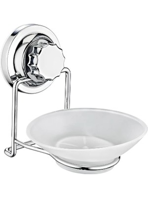 Royaleks Group Vakumlu Plastik Sabunluk Krom ROYALEKS-VK-713