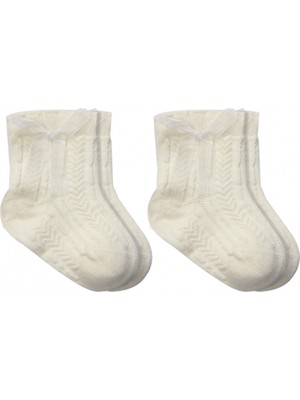 Bistyle Fiyonklu Penye Soket Çorap 2li 10150 Naturel