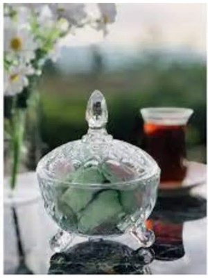 Royaleks Group Kristal Şekerlik Desenli Ayaklı ROYALEKS-81196