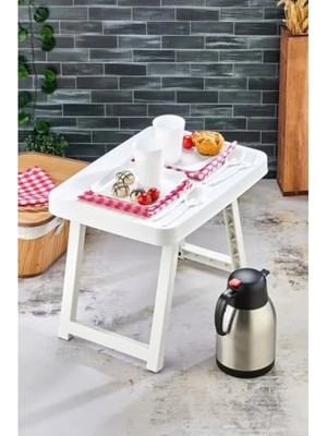 Esranın Dünyası Katlanır Küçük Boy Masa - Beyaz 36X49X38 cm