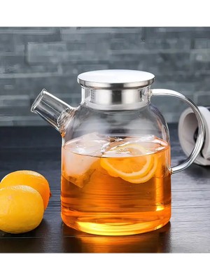 Royaleks Group Çelik Kapaklı Borosilikat Cam Demlik 1500ML ROYALEKS-CM-2003