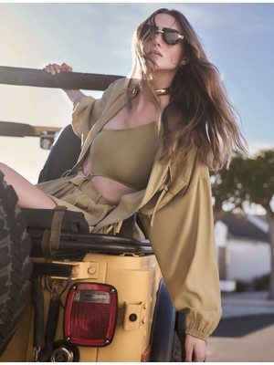 Koton Astarlı Modal Kumaş Kemer Detaylı Mini Balon Etek