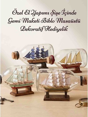 Wolawood Zamanda Yolculuk Yapan Efsane: Cam Şişe Içinde El Yapımı Gemi Maketi – Sanat, Gizem ve Okyanus Ruhunu Evinize Taşıyın! Hediyelik Dekoratif Biblo Süs Özel Seri