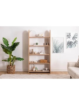 Vivense Mindy Kitaplık, Safir Meşe Beyaz