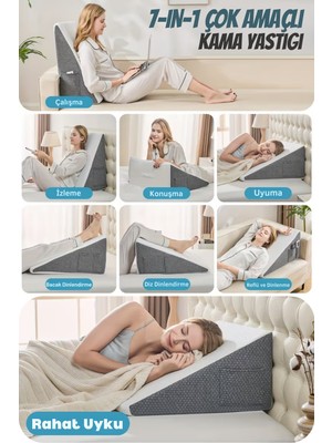 Yatella 7 In 1 Çok Fonksiyonlu Dinlenme, Tv Izleme, Çalışma ve Uyku Yastığı
