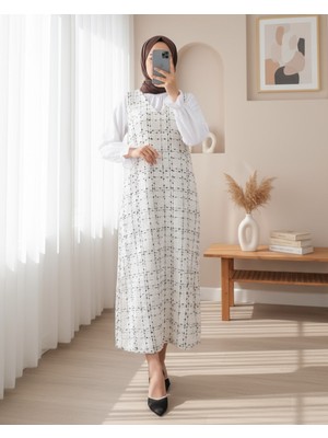 Moda Morfo V Yaka Tuvit Jile  -Beyaz