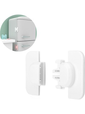 EBG Elektronik Geçmeli Yapışkanlı Buzdolabı ve Dolap Kilidi Beyaz Çocuk Güvenlik Ürünü Pratik Kullanım