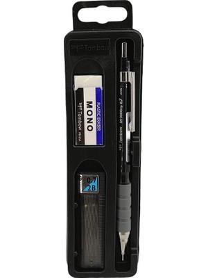 Tombow Siyah Sh-300 Grip 0,7mm Mekanik Kurşun Kalem Plastik Kutulu Set Ergonomik Tasarım