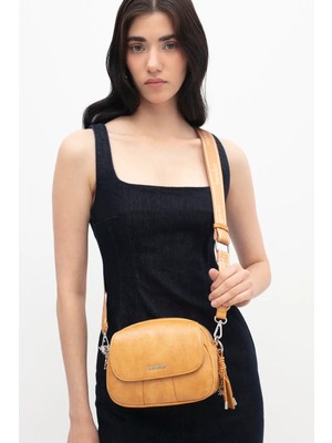 United Colors Of Benetton Benetton Kadın Çapraz Çanta Hardal BNT1777