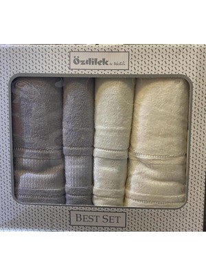Özdilek Blossom Best Set Hamam Seti Gri - Krem 0535