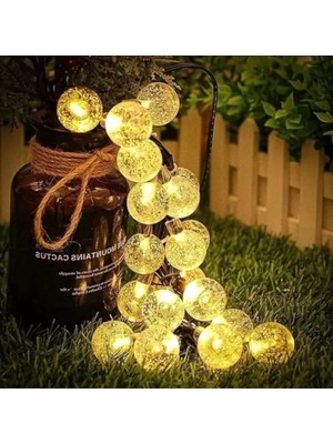 Esranın Dünyası Güneş Enerjili LED Ampul Şeklinde Bahçe Aydınlatma - 8 Metre, 47 LED ve 8 Mod