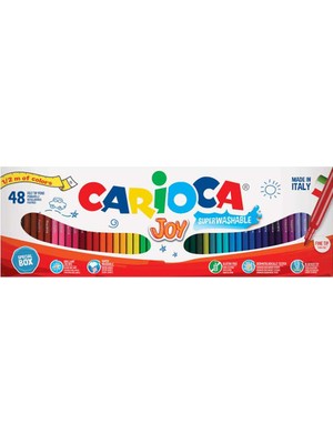 Carioca 41020 Joy 48'li Keçeli Kalem Seti Renkli Su Bazlı Mürekkep ile Yıkanabilir Kalemler