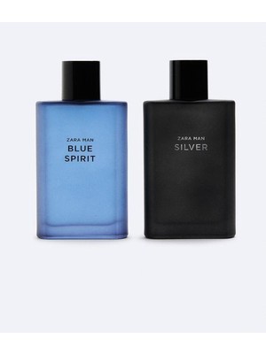 ZARA MAN SILVER + ZARA MAN BLUE SPIRIT EAU DE TOILETTE 2 X 90 ML  indirimsehri