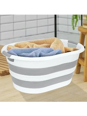 Esranın Dünyası 38 Litre Kapasiteli Katlanabilir Silikon Çamaşır Sepeti, Ergonomik