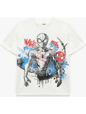 Koton Örümcek Adam Baskılı Kısa Kollu Bisiklet Yaka Lisanslı Tişört