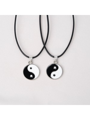 Zuum 2 Li Yin Yang Ip Kolye , Arkadaşlık Kolyesi , Best Friends