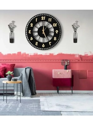 Esranın Dünyası Ahşap Tablolu Dekoratif Duvar Saati – Şık Tasarım