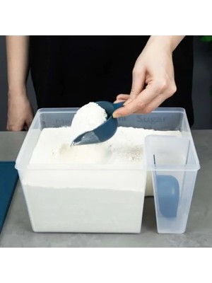 Esranın Dünyası Ölçü Kaşıklı Un ve Şeker Kabı, Su Geçirmez Kapağı ile